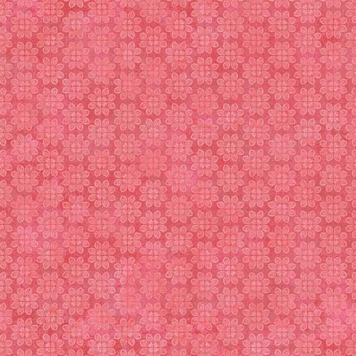 Operetta - Tiny Flowers - Pink - tone on tone geometric flowers