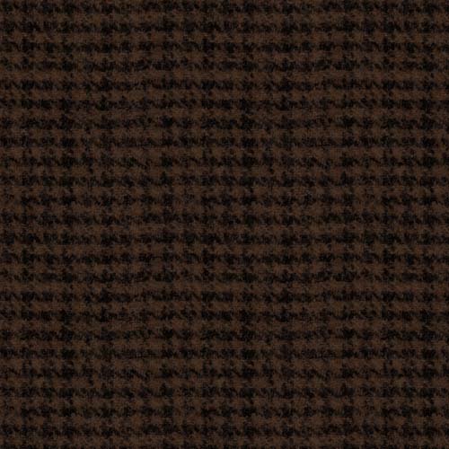 Flannel - Woolies Flannel - Windowpane -Espresso - dark brown plaid on black