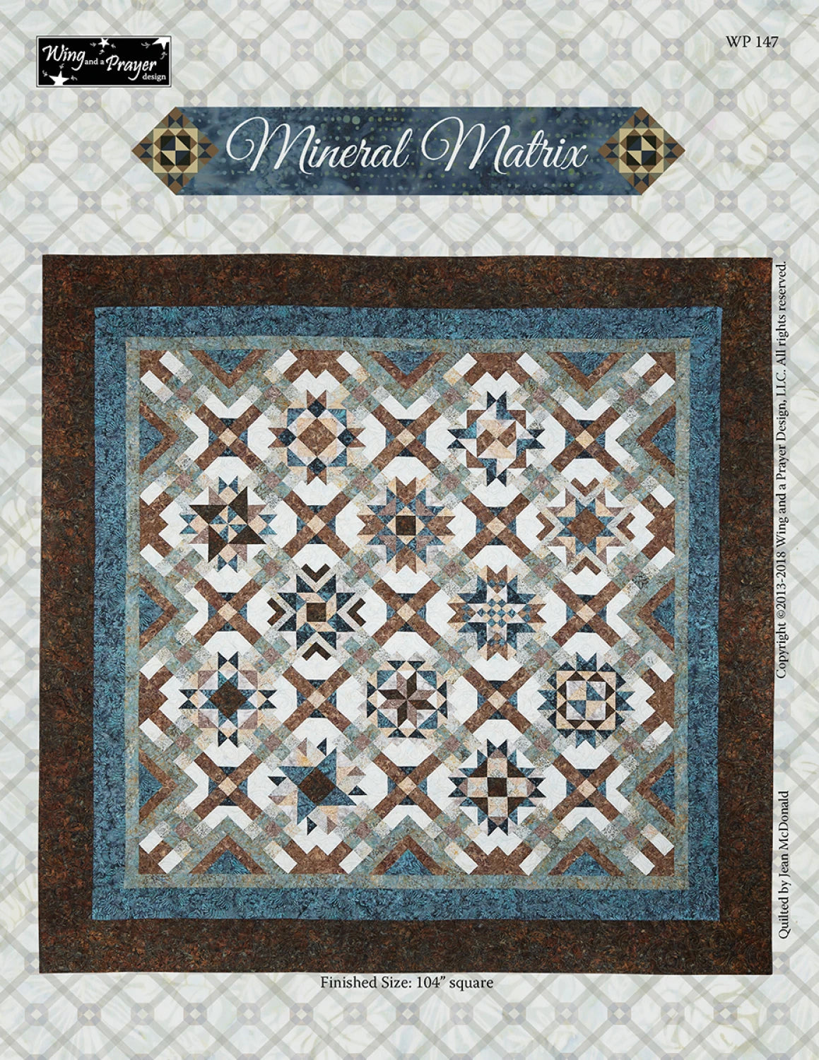 Mineral Matrix Pattern Set -Block Of The Month for 12 sampler blocks.