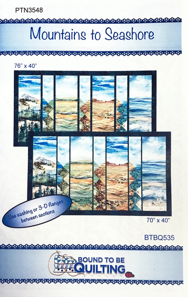 Mountains to Seashore - 70x40 by Bound to be Quilting