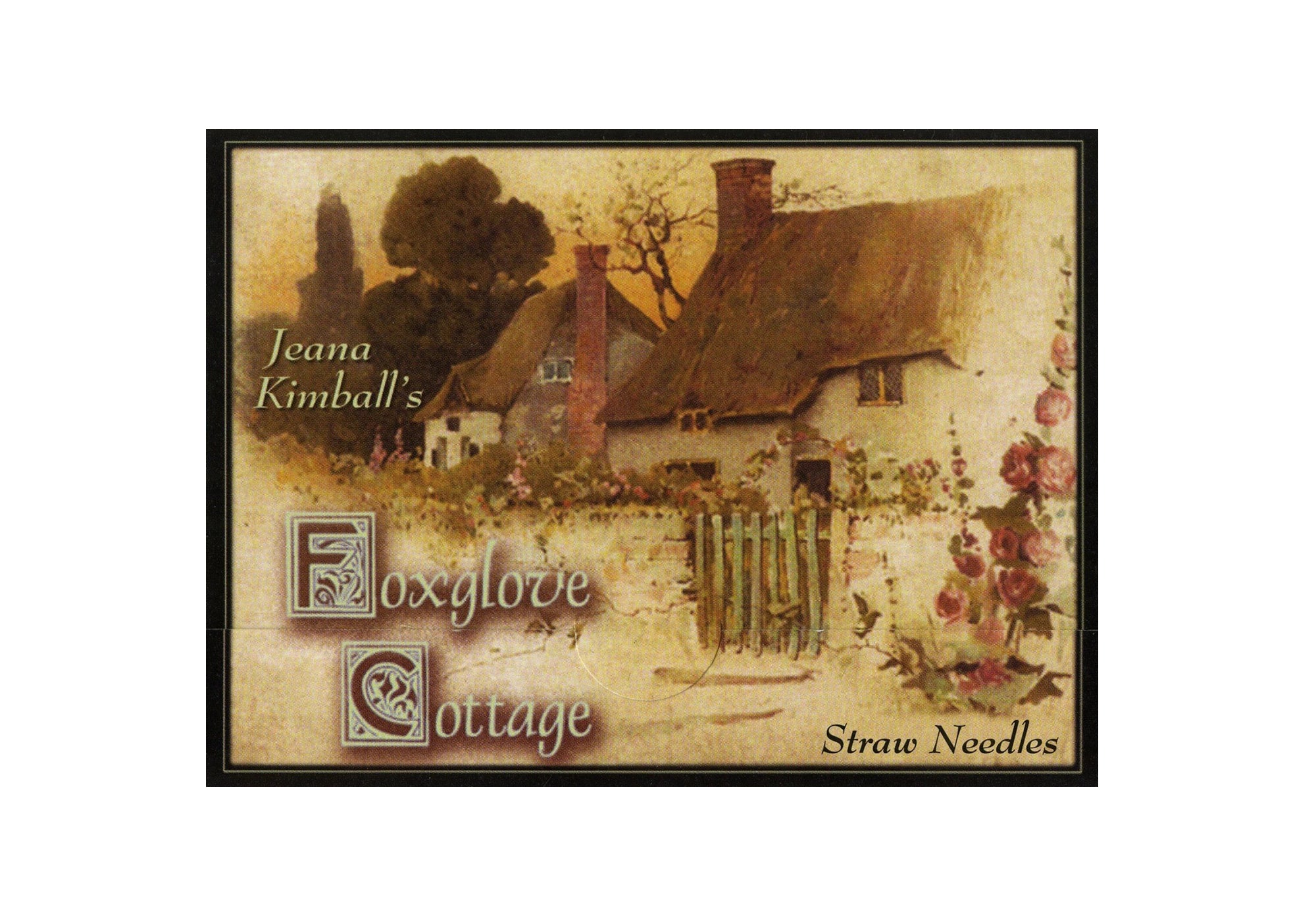 Foxglove Cottage -Straw needle Sampler- 1 needle ea. sizes 8-11 by Jeana Kimball