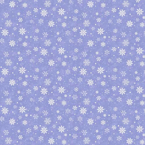Twas the Night Before Christmas - Snowflakes - Blue - white snowflakes on blue