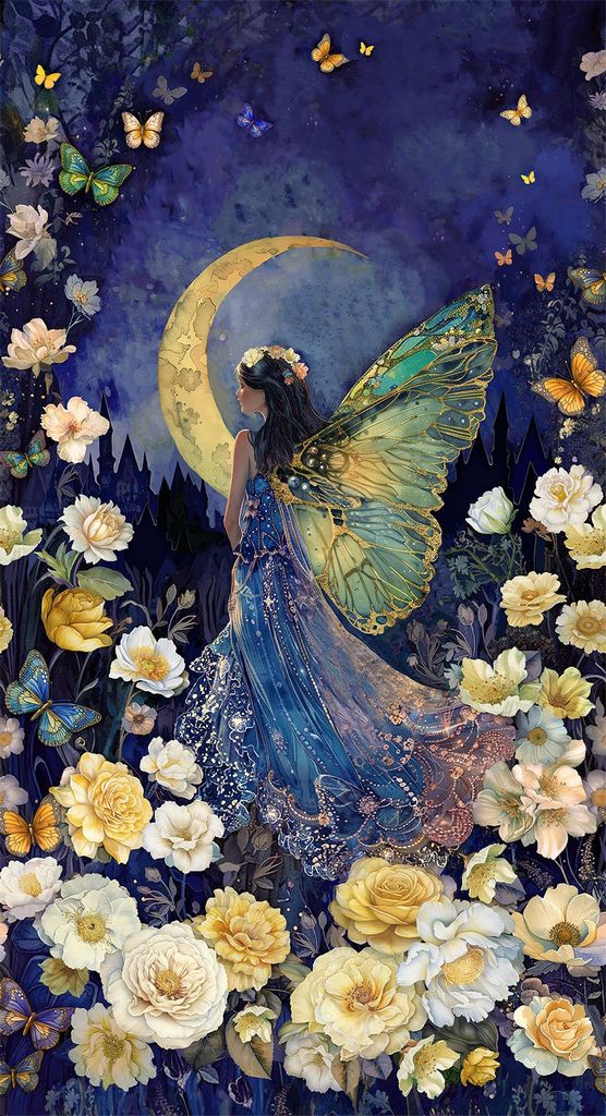 Lumiere - Fairy 24" Panel - fairy & flowers (13)