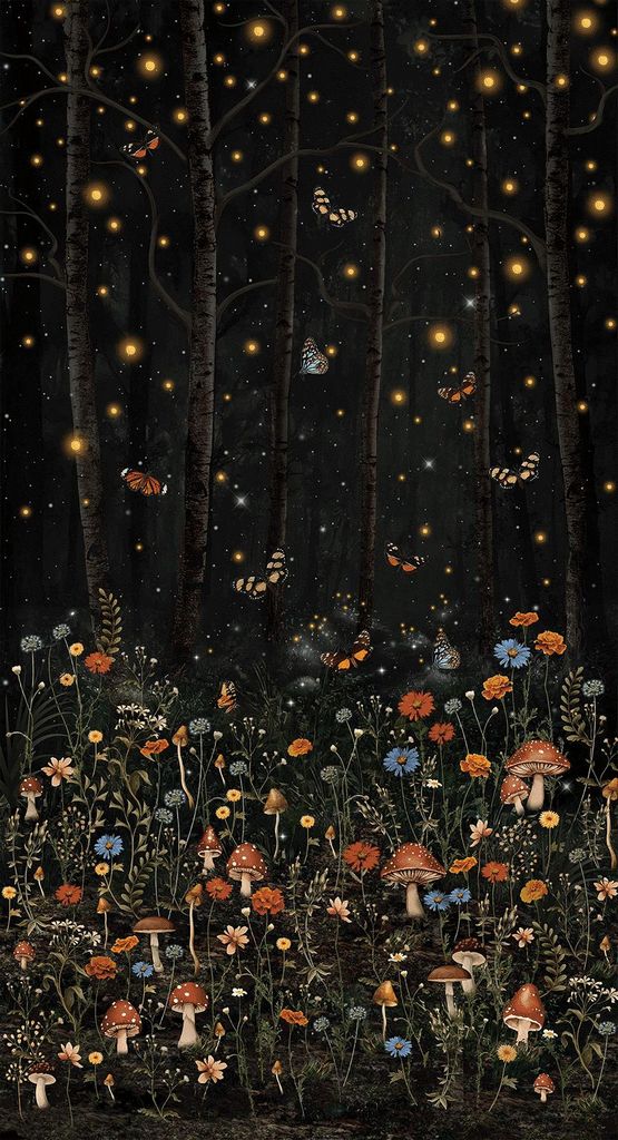 Into The Woods - 24" Panel - Night scene in forest (47)