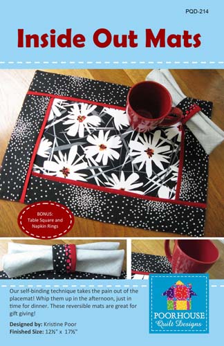 Inside Out Mats - Self-binding - Reversible - 12.5 x 17.5 by Poorhouse Designs