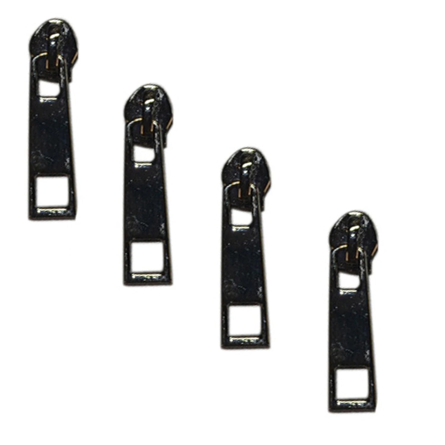 Zipper Slides -Gun Metal Black by The Decorating Diva - 6 black slides
