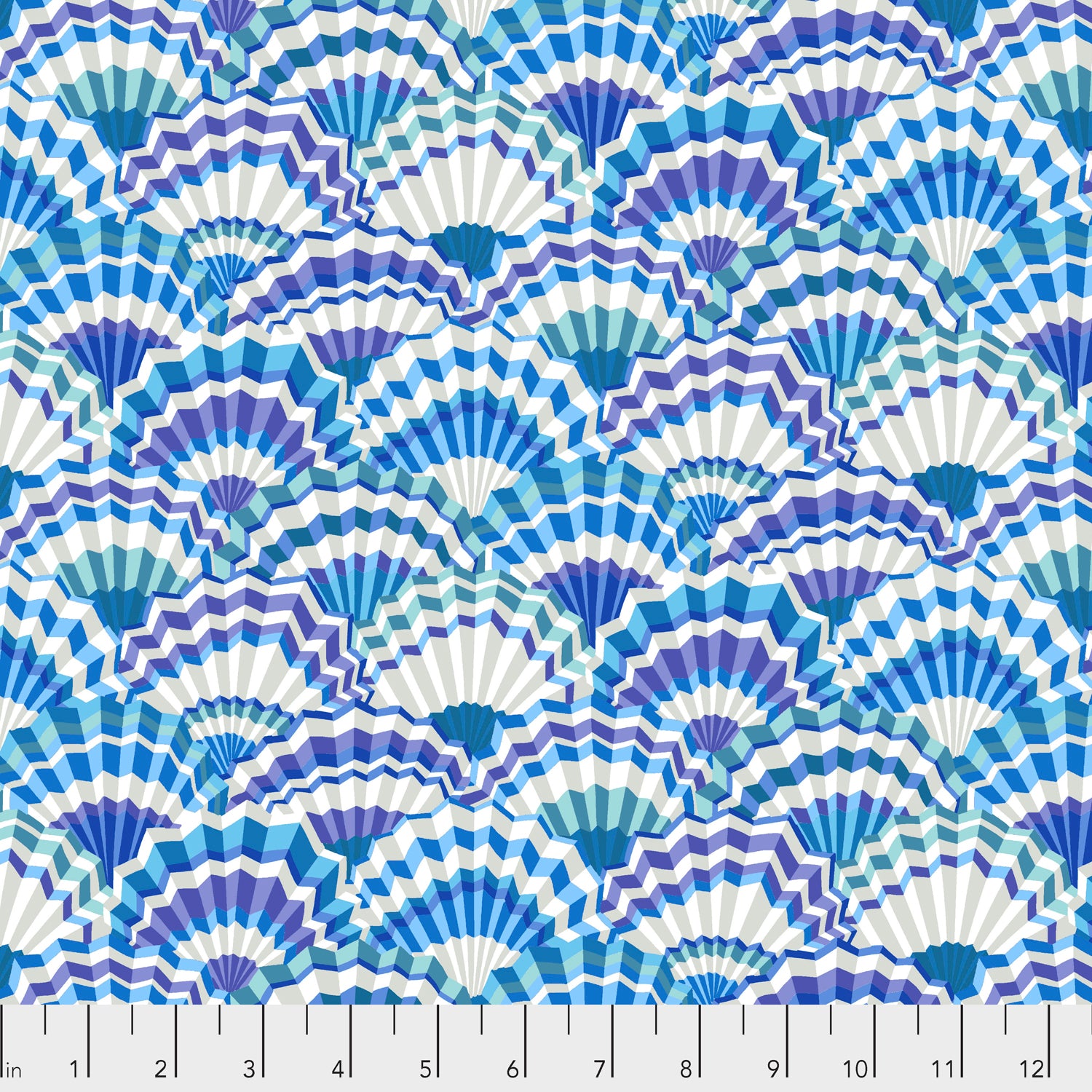 Paper Fans - Delft blue - Kaffe Collective by Kaffe Fassett