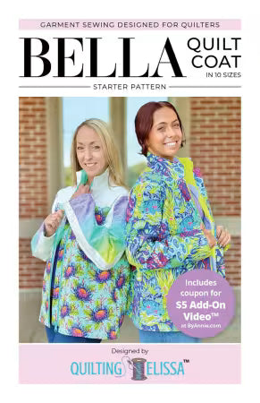 Bella Quilt Coat- Quilted Coatsize 1-10 Pattern from Quilting Elissa