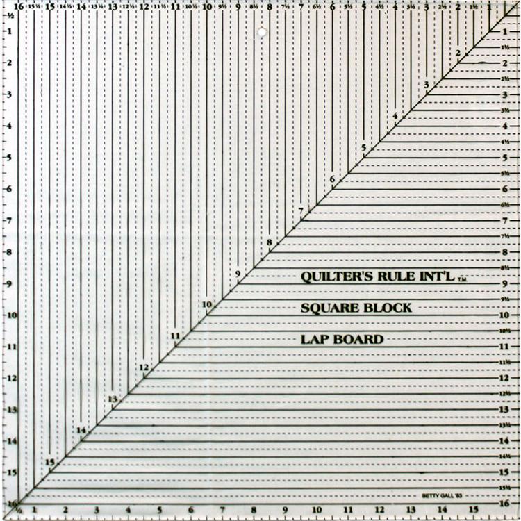 Quilters Rule Square Block Ruler Lap Board - 16.5 inch