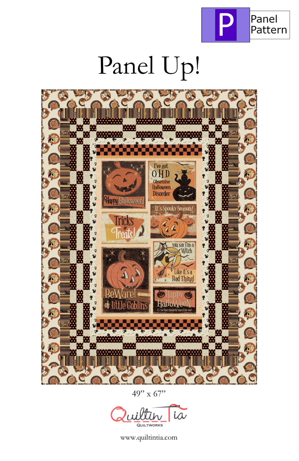 Panel Up! by Quiltin Tia - 61" x 79"