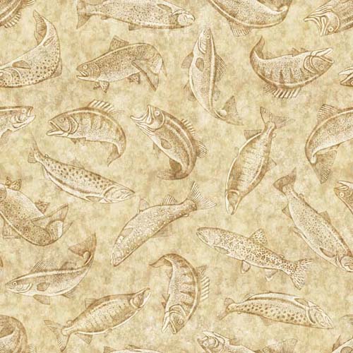 Fish Tails - Fish Blender - Tan - tone on tone tan fish