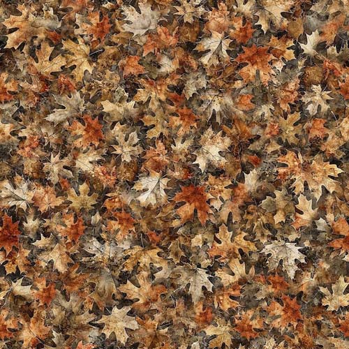 Earthly Delights - Maple Leaves - Brown - packed brown leaves