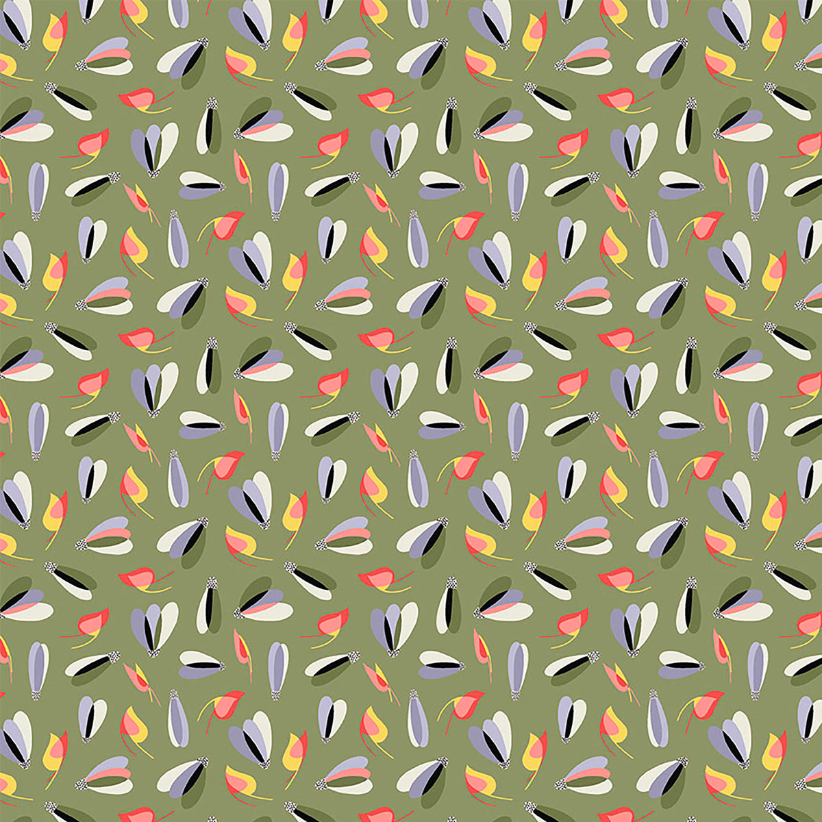 Zest & Bloom - Falling Petals - Olive