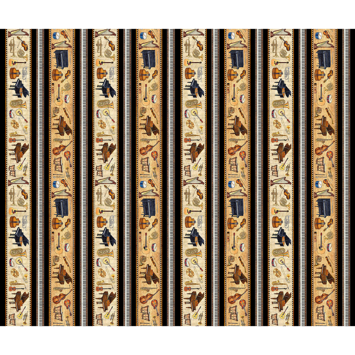 Vivace - Musical Border Stripe - Tan