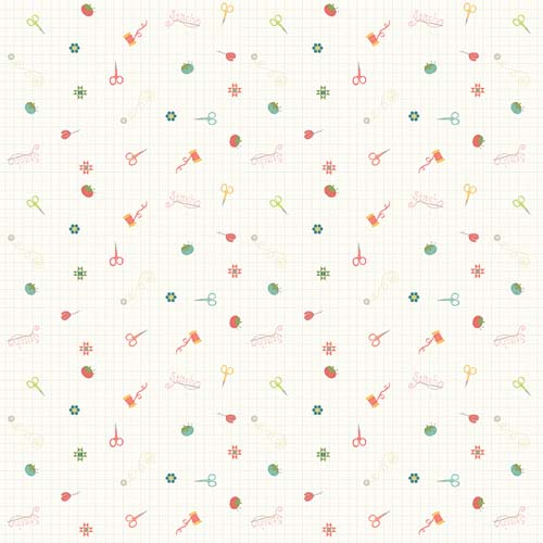 Hush Hush 3 - Stitch is Life - small sewing accessories on white