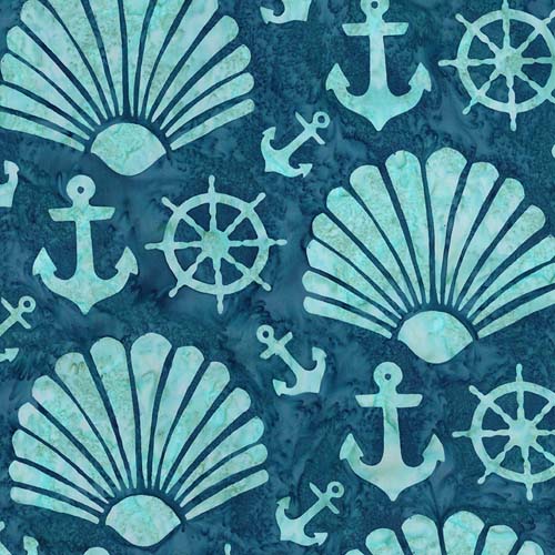 Expressions Batiks Sunken Treasure - Azure