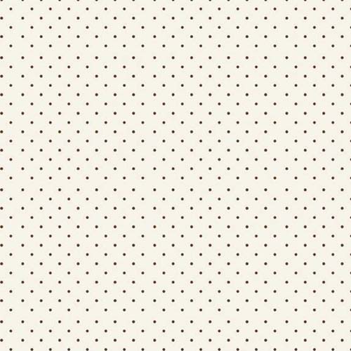 Springtime - Dots - Cream - Brown dots on cream