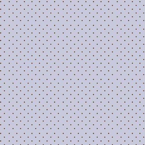 Springtime - Dots - Lilac - Brown dots on light purple