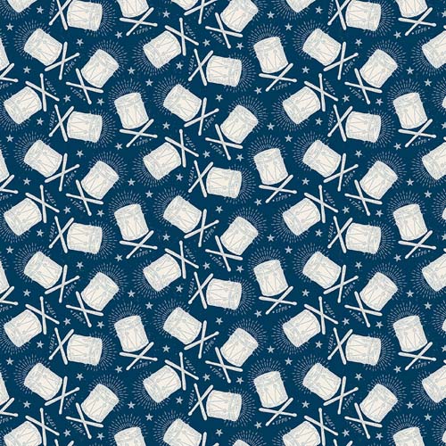 Independence - Drums/Stars - Oxford - white drums on dark blue