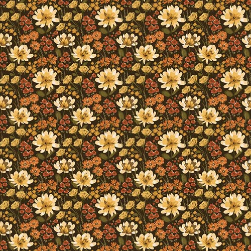 Bountiful - Field of Flowers -Mocha
