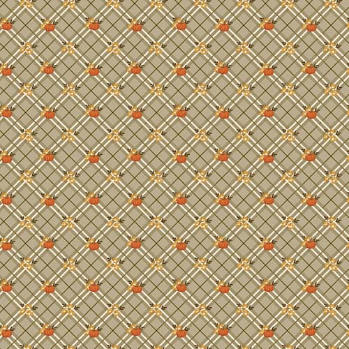 Bountiful - Pumpkin Plaid - Sage