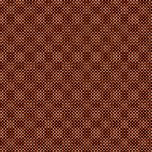 Seasonal Basics Halloween - Gingham - Black on Orange