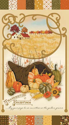 Bountiful - Thanksgiving Greetings - 24in PANEL