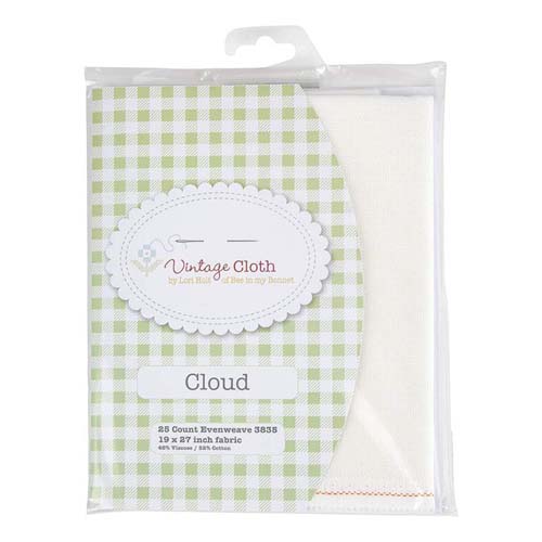Lori Holt Vintage Cloth 25-Cnt Lugana Evenweave - Cloud - 18x27