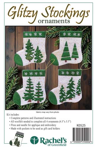 Rachel's of Greenfield - Glitzy Stockings ornaments - Kit