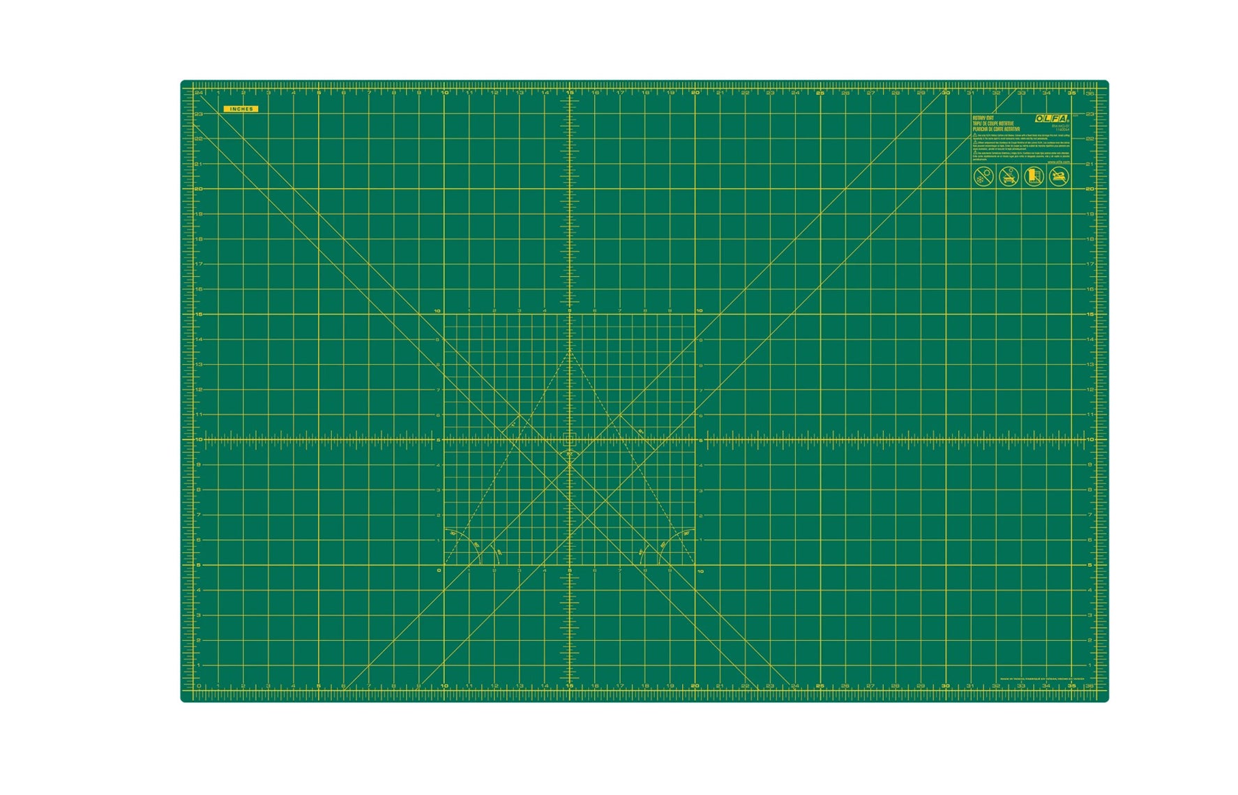 Cutting Mat - 24 X 36 - self healing rotary mat, two sided - Olfa black