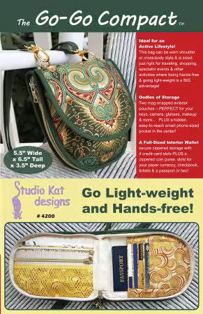 The Go Go Compact Bag by Studio Kat Designs- go-go compact
