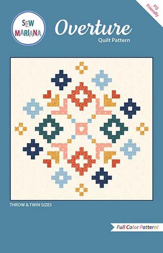 Overture -throw or twin size - by Sew Mariana - fat quarter friendly