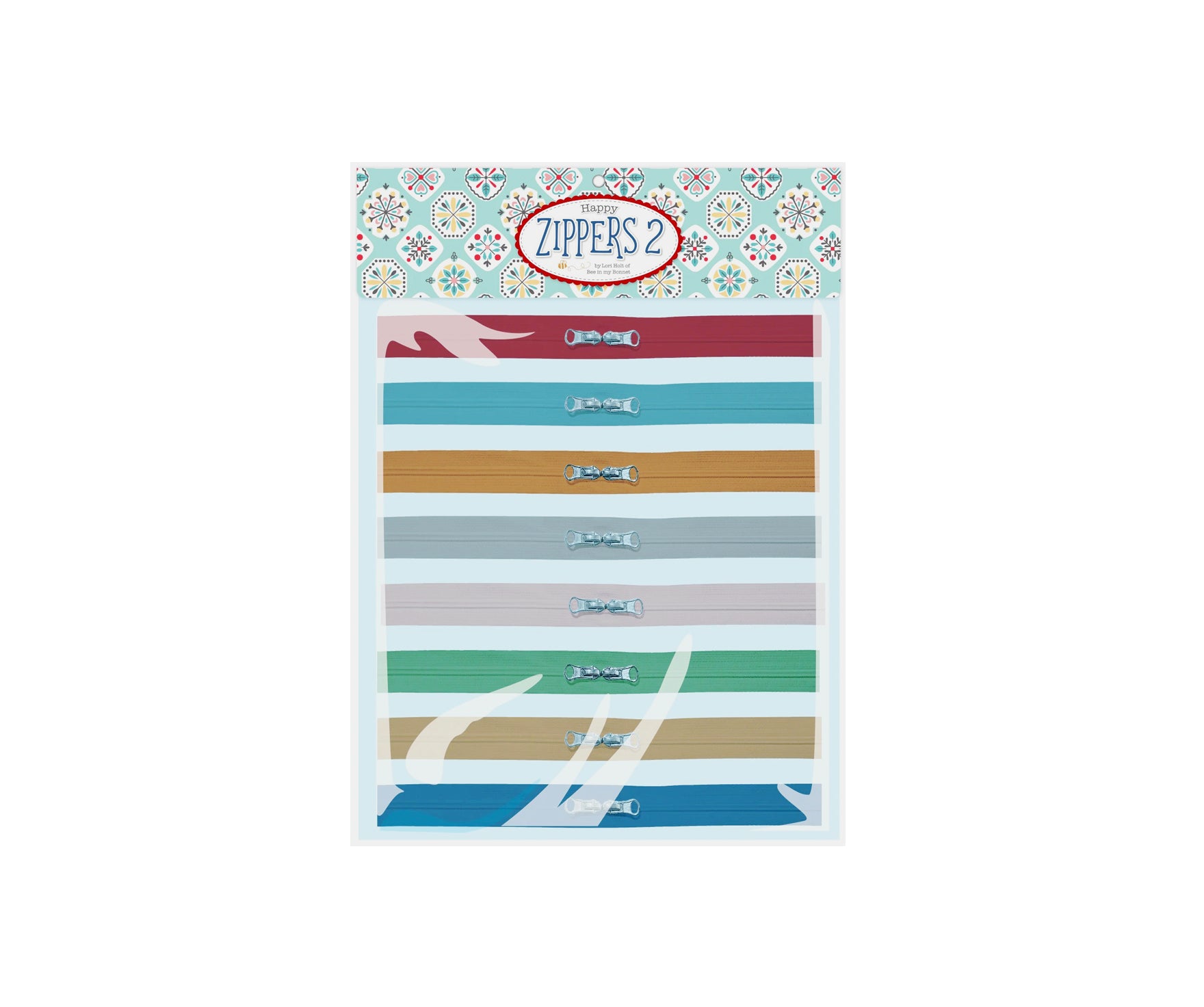 My Happy Place Zippers 2- Set of 8 - 1 x 16in. zippers with 2 pulls - Lori Holt