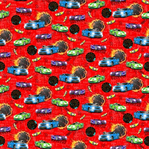 Fast and Wild - Small Cars -Red - cars & speedometers on red