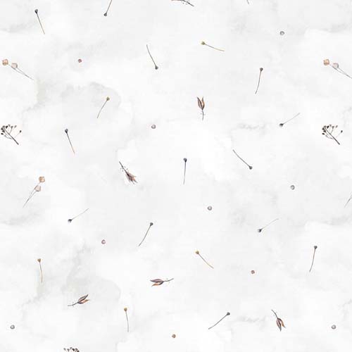 Hazy Shade of Winter - Dry Ditsy - Pearl - tossed seed on pale gray
