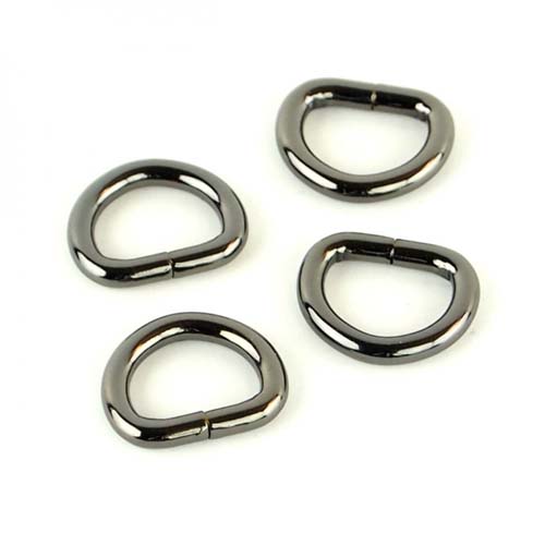 Sallie Tomato - Handbag Notions - 1/2 inch gunmetal gray D rings