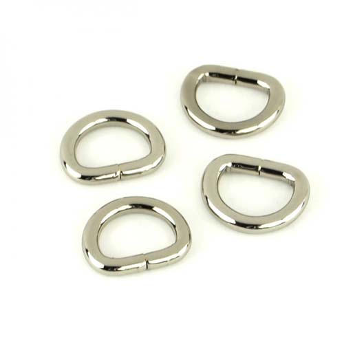 Sallie Tomato - Handbag Notions - 1/2 inch nickel D rings
