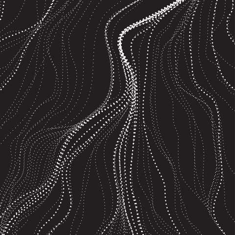 Australian Aboriginal Design - Sandhill - Charcoal - White Dots Imitating Wind