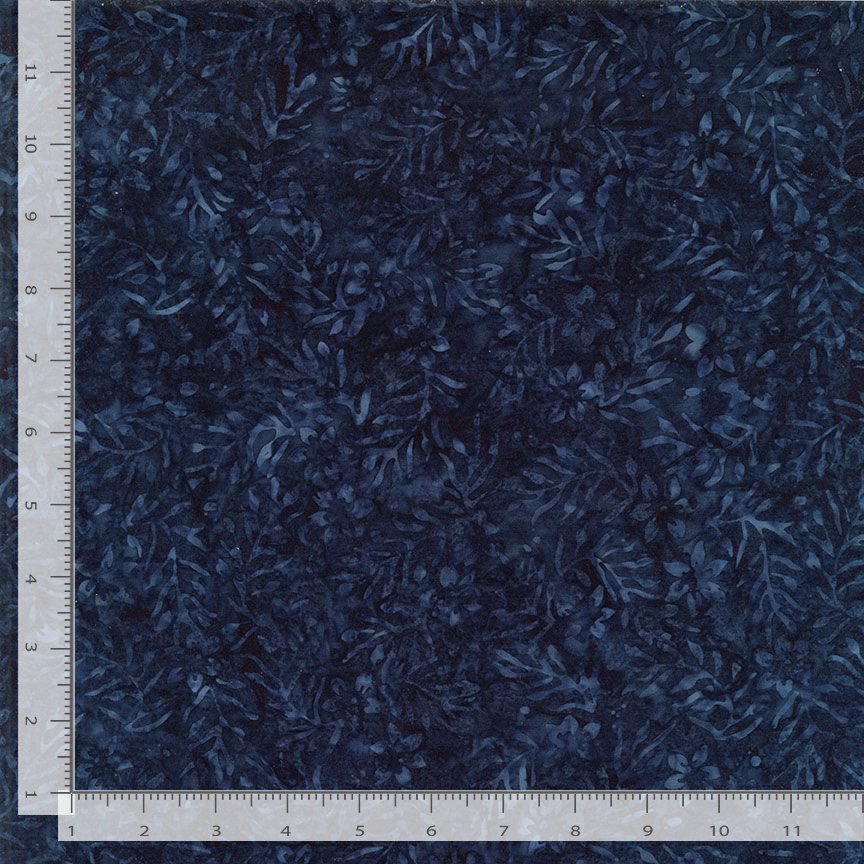 Radiant Meadow Batik - Spike Leaf Floral - Night
