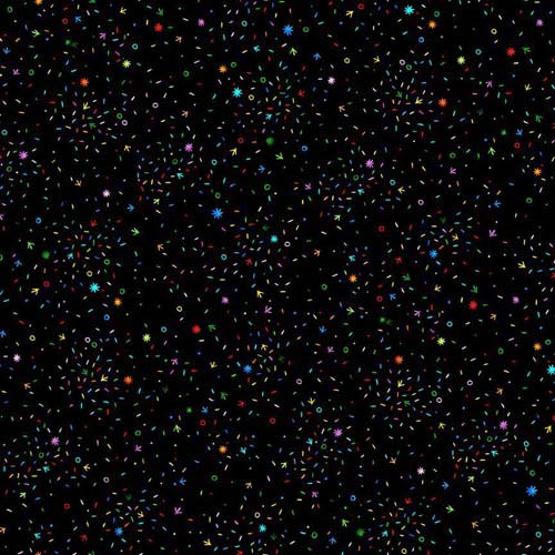 Chicken Scratch - Charisma - Confetti - Colorful confetti on black