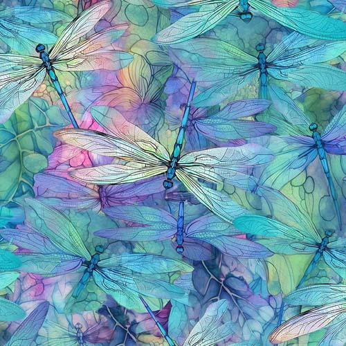 Dragonfly Illusion - Dragonflies - Dream - packed pastel dragonflies