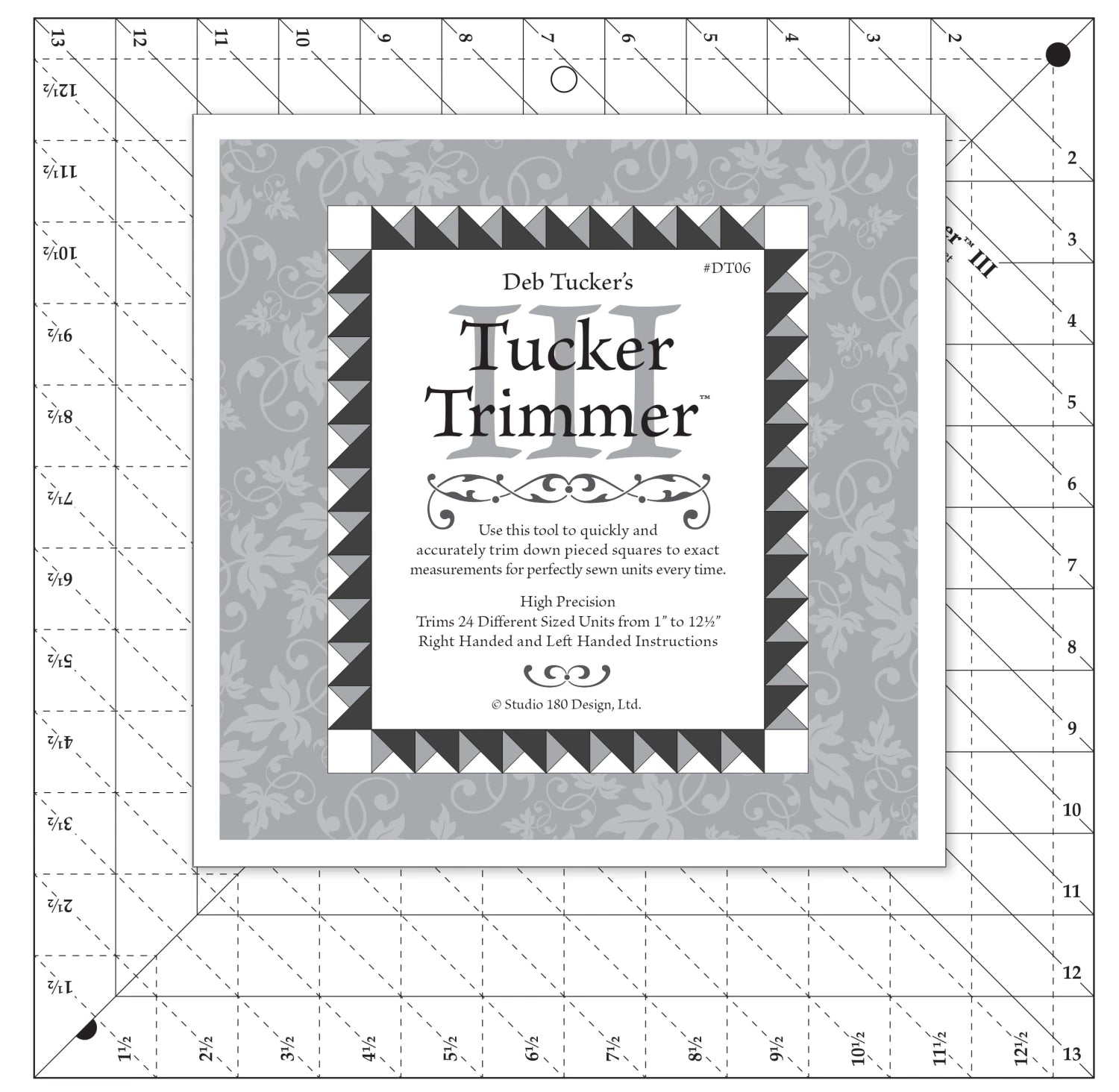 Tucker Trimmer - 13" square trims 24 different sized units - Deb Tucker