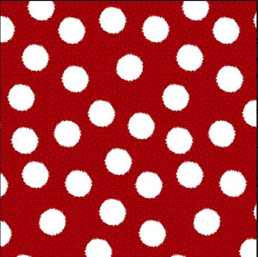 Snow Crew Flannel by Barb Tourtillotte - Fuzzy Dots - Red