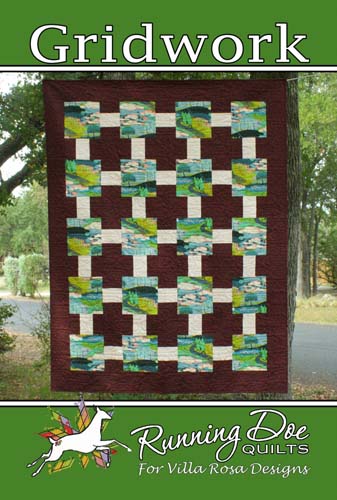 Gridwork - by Running Doe Quilts For Villa Rosa Designs 1 yd focus fabric 2