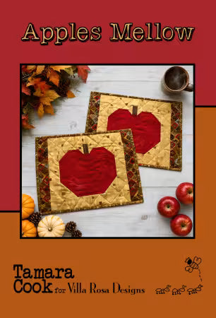 Apples Mellow Place Mats pattern - by Tamara Cook for Villa Rosa Designs