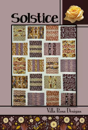 Solstice pattern - 50x62 quilt- 10 fat quarters by Pat Fryer for Villa Rosa Designs