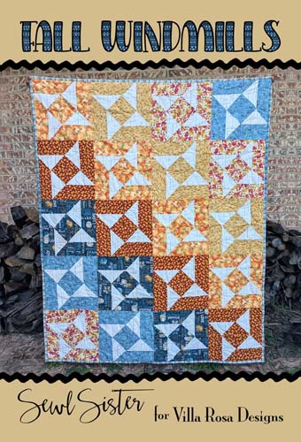 Fall Windmills - 48 x 60 quilt - by Sewl Sister for Villa Rosa Designs