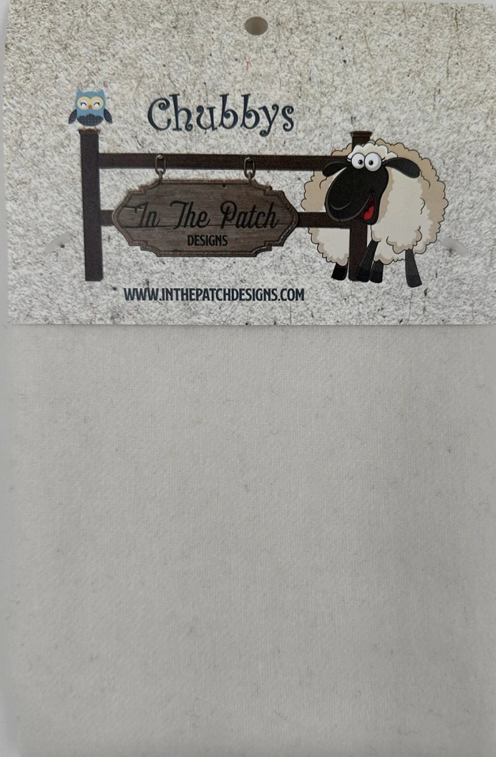 In the Patch Design-Chubbys-16 x 16 -Ivory - Felted wool Ready to Use