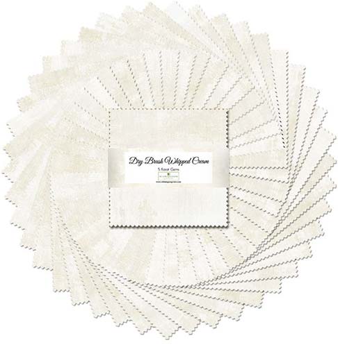 Dry Brush - Whipped Cream - 5 Karat Gems - 42 5 inch squares