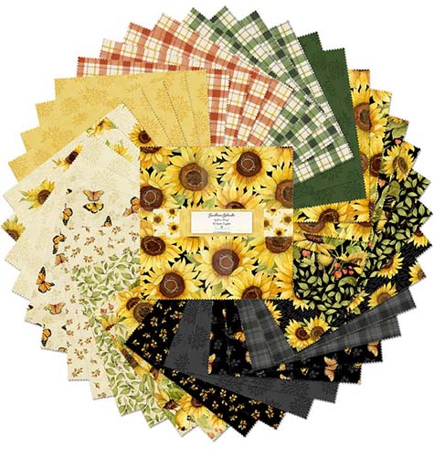 Sunflower Splendor - 10 Karat Crystals - 42 10 inch squares